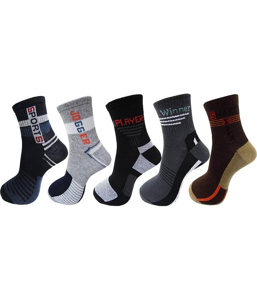 RC. ROYAL CLASS - Cotton Men's Self Design Multicolor Ankle Length Socks ( Pack of 5 )