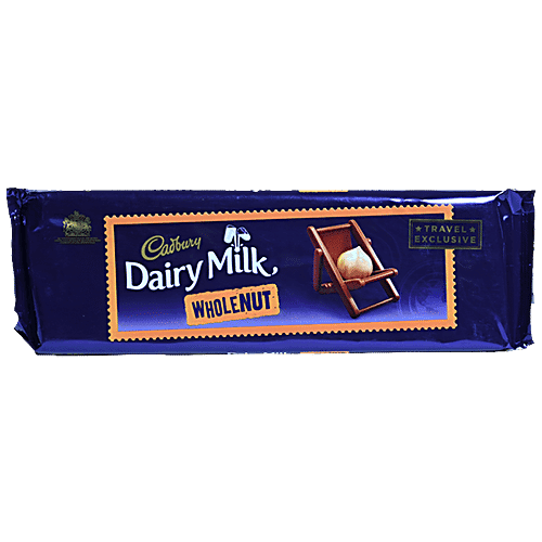 Cadbury Dairy Milk - Whole Nut Tablet, Imported, Travel Exculsive, Rich In Classic Taste, 300 g
