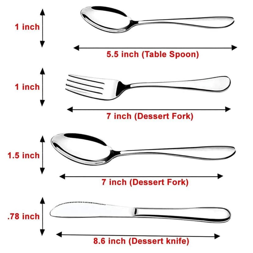 Montavo by FnS Creta Stainless Steel 24 Pcs Cutlery Set with Stand (6 Dinner Spoon, 6 Dinner Fork, 6 Dinner Knife/Butter Knife, 6 Tea Spoon and one Stand) view 2