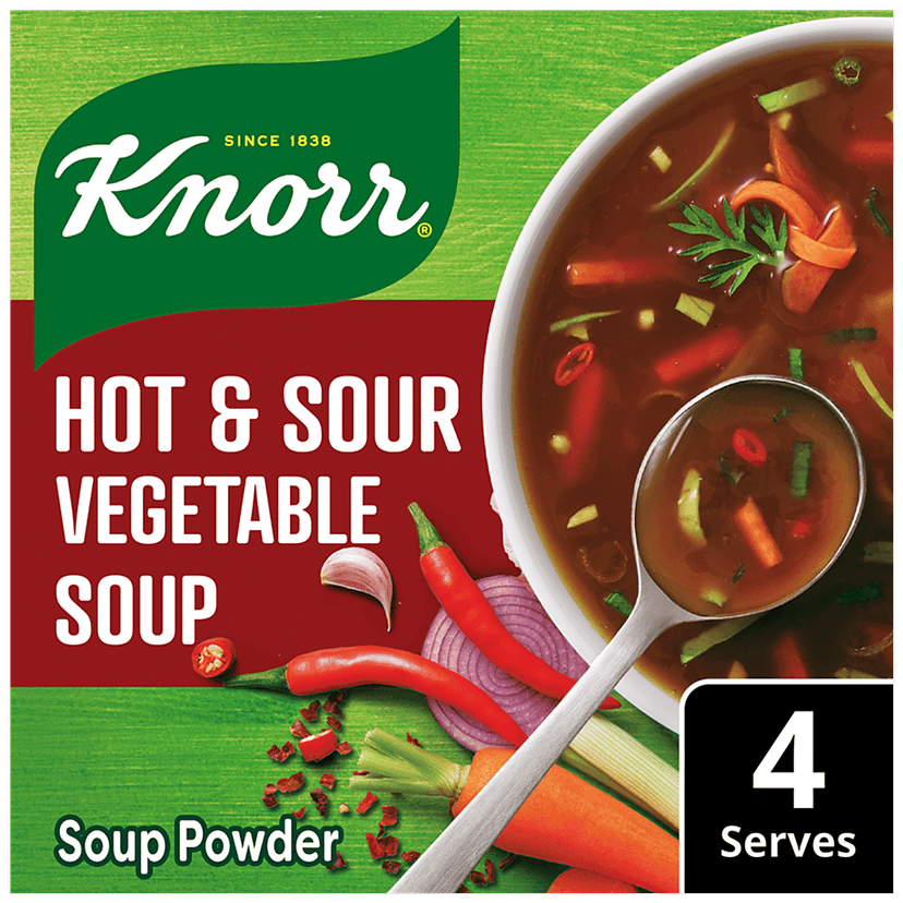 Knorr Chinese Hot & Sour Soup - 100% Real Vegetables, No Added Preservatives, 41 G