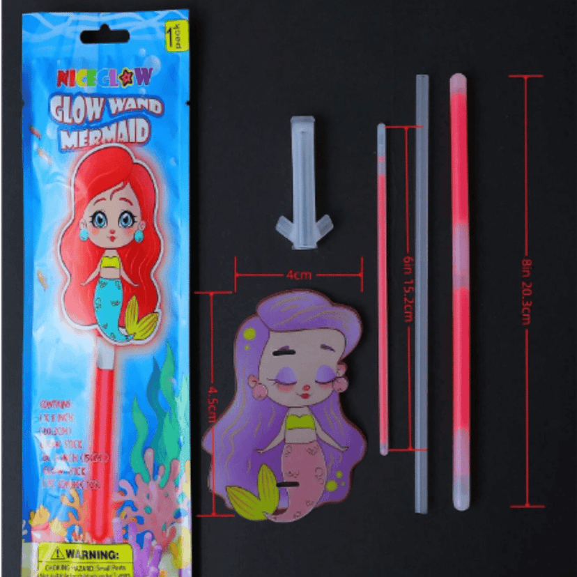 GID Mermaid Sticks Glow in The Dark Mermaid Party Wand for Girls, Mermaid Toy, Mermaid Gifts for Kids view 3