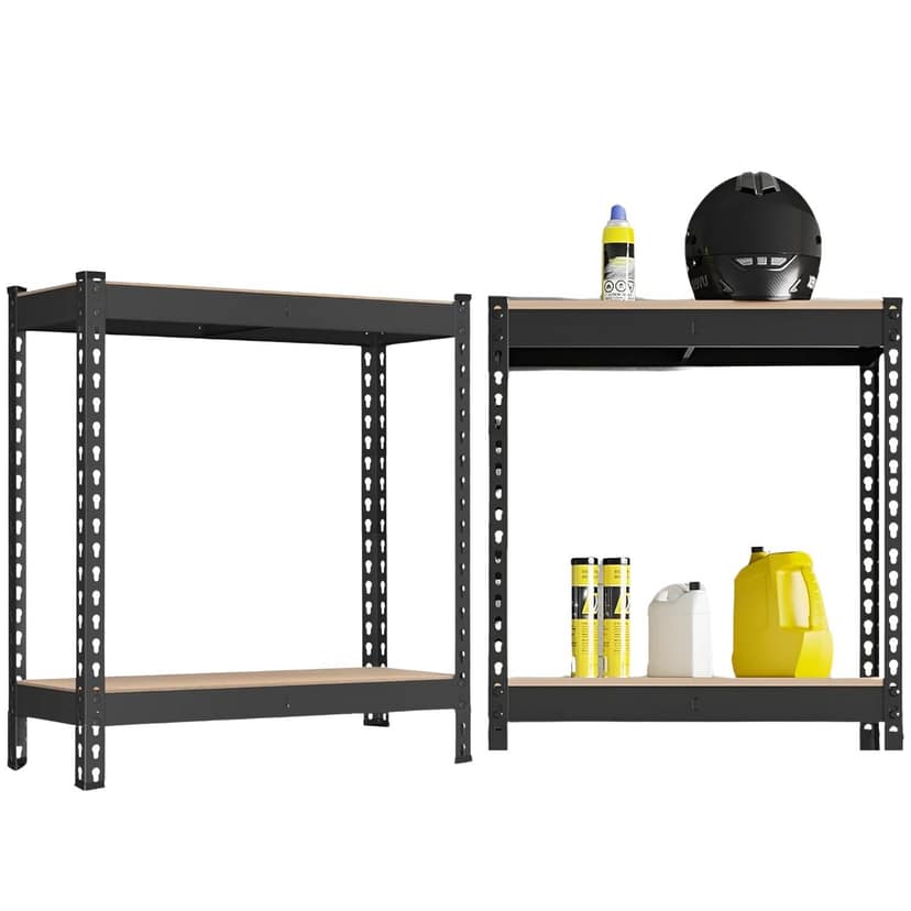 Panchhi Store 2 Shelf Kitchen Organizer Rack Adjustable Heavy Duty Boltless Metal Storage Rack for Multipurpose Use Shelving for Home, Garage, Office & Shop with Iron Frame