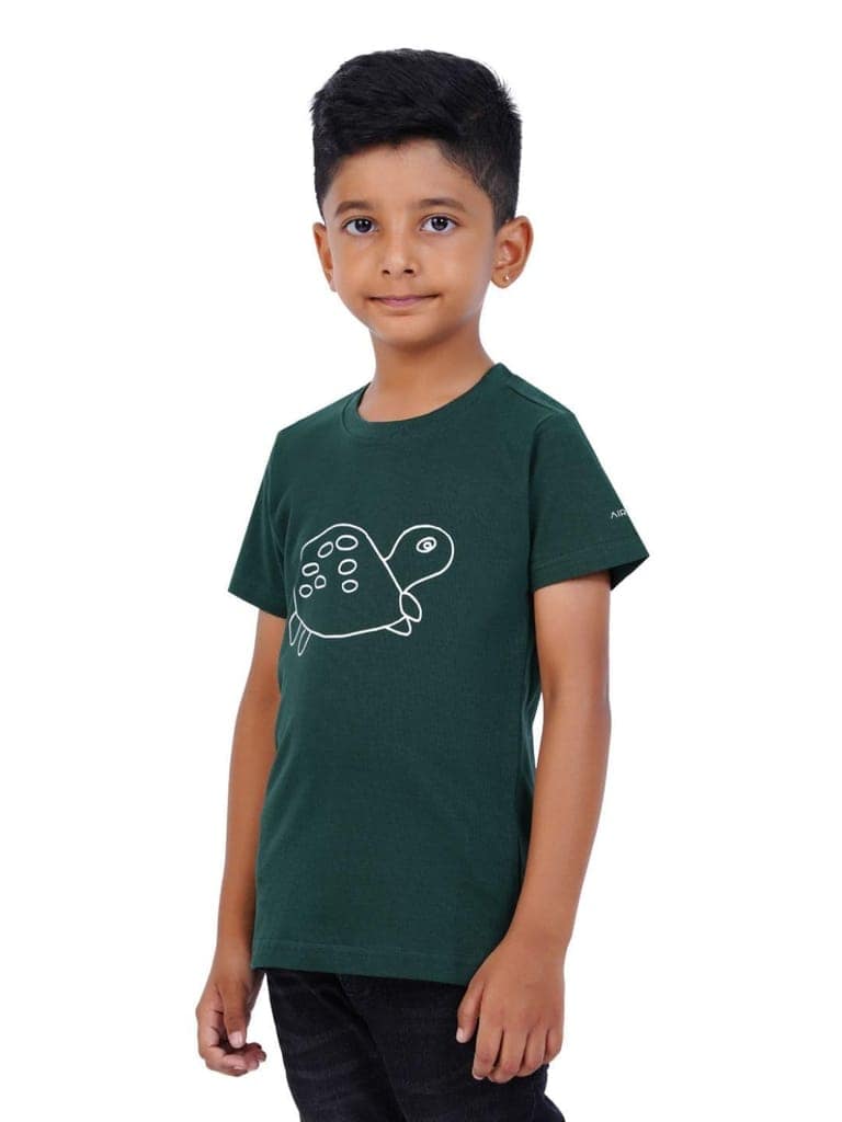 AIR GARB Boys Round Neck Printed Cotton T-shirt for 2-3 Years - Pack of 2 (K23-TGR-SG) Multicolour view 2