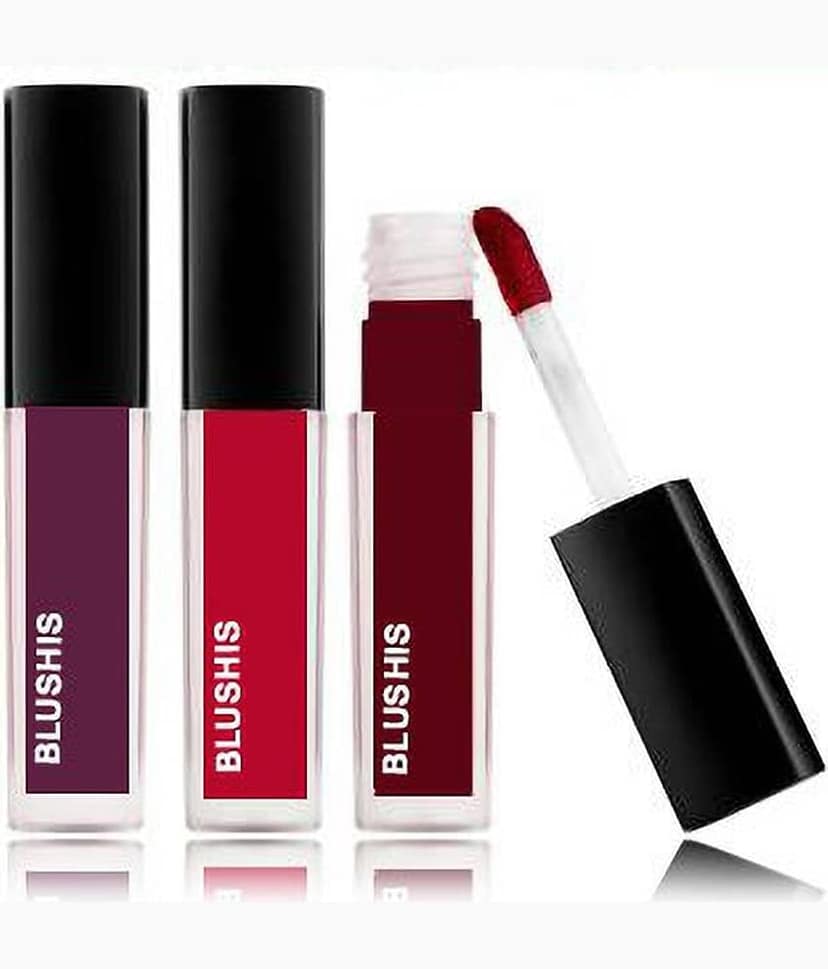 BLUSHIS High Defination Multi Color Matte Lipstick Combo (Pack of 3)