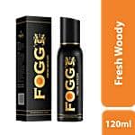 Fogg Black Series Fresh Woody, Perfume Body Spray For Men, Long Lasting & No Gas Deodorant, 120Ml