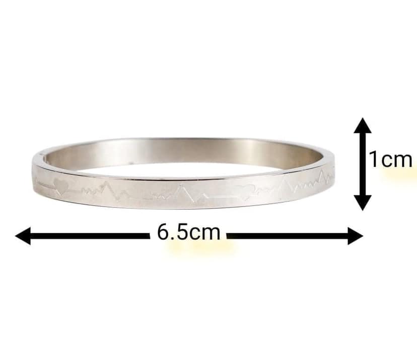 Heartbeat Stainless Steel Bracelet view 5
