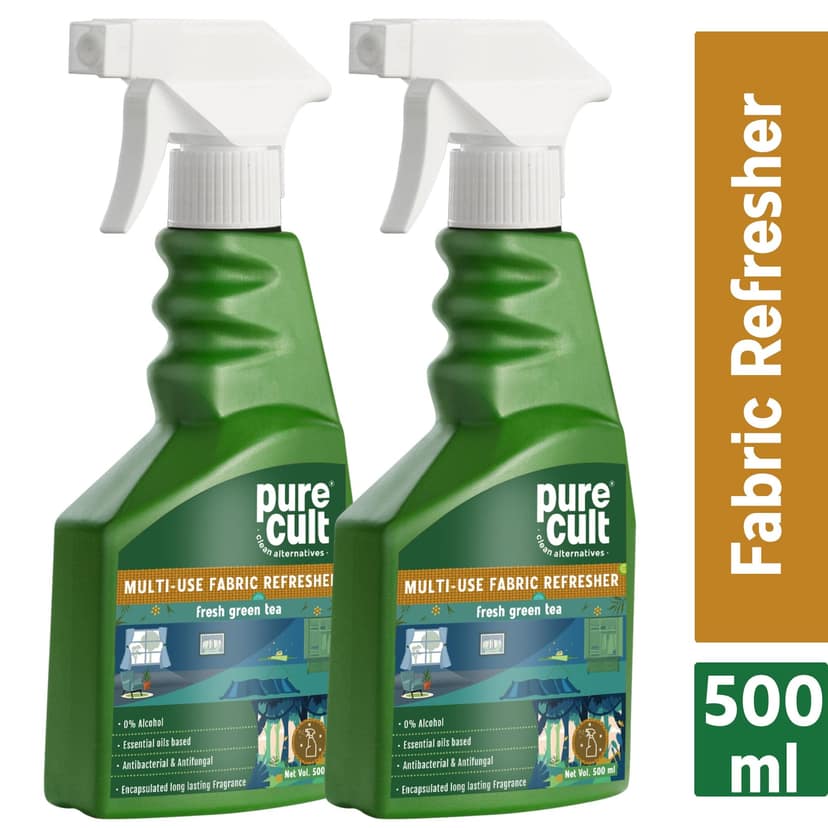 PureCult Multi-Use Fabric Refresher Fresh Green Tea Combo, 500 ml