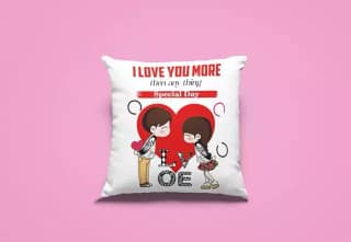 Arni Arts Special Day Cushion Cover For Lovely Couple 12x12 Inch