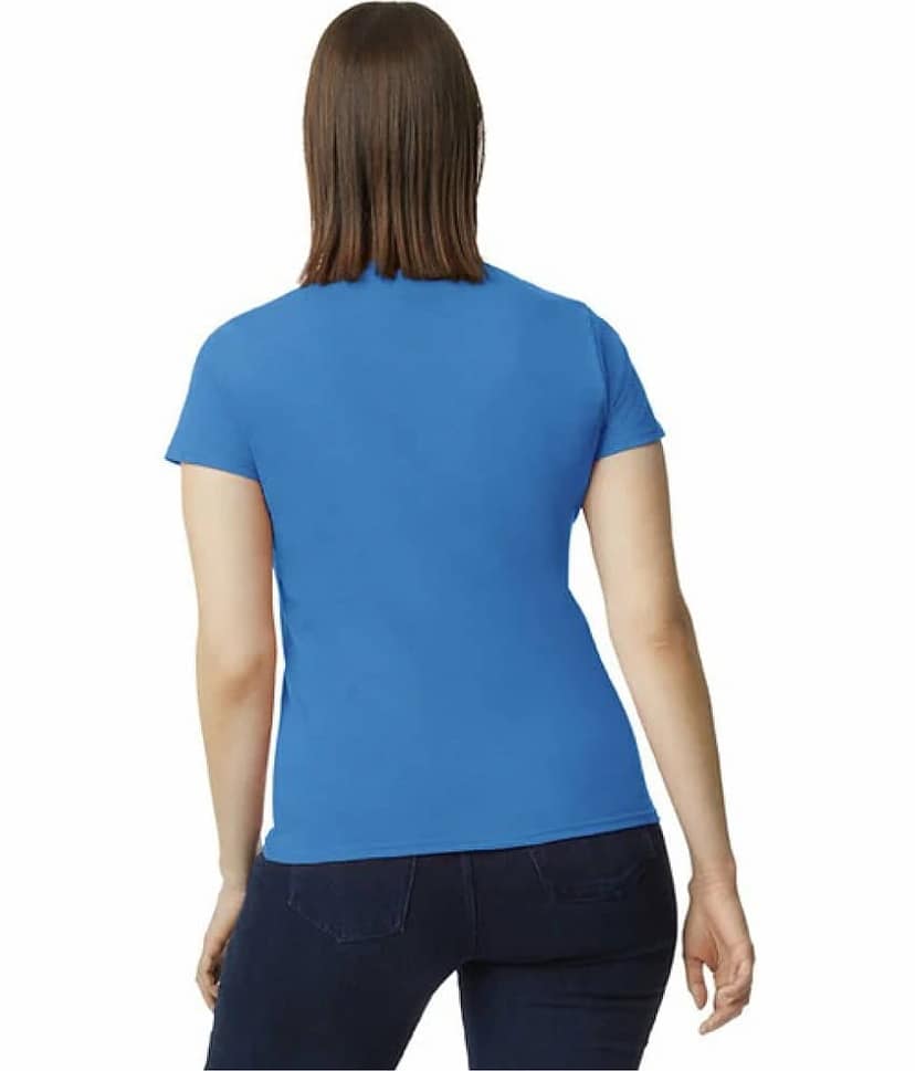 Gildan Women Cotton Solid Regular Fit Round Neck T-Shirt ( Multicolor 1 ) view 3