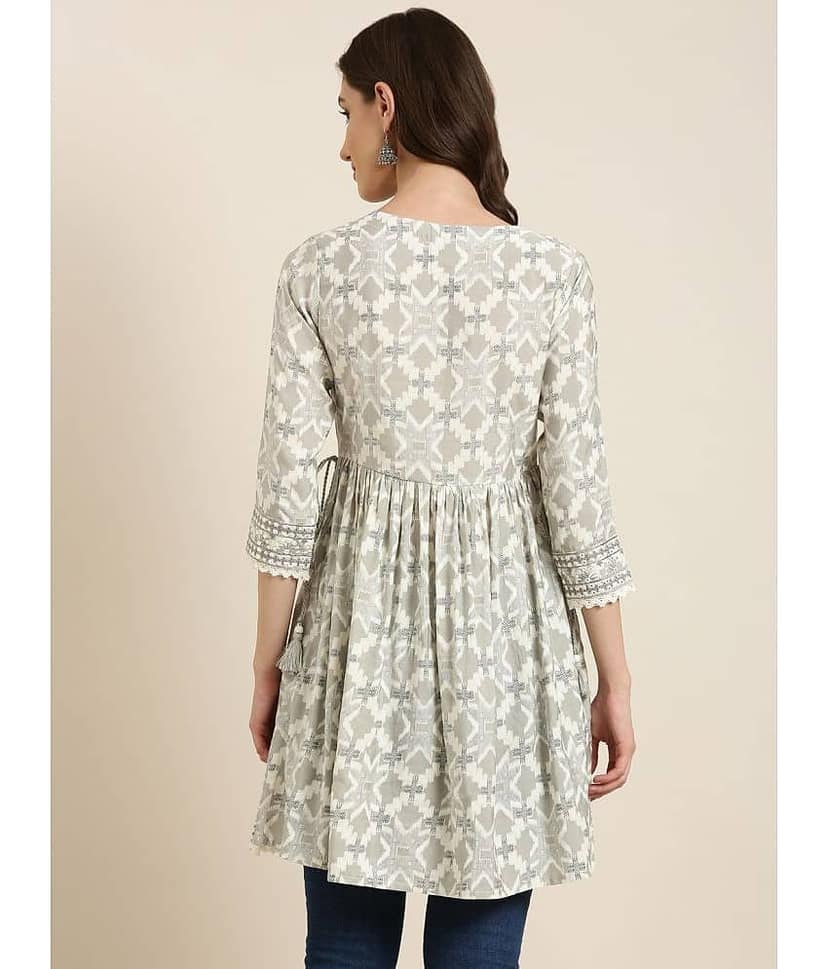 Cotton Blend Short Kurti For Women (Pack of 1) view 6