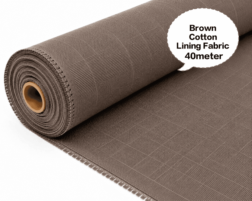 Brown Cotton Lining Fabric (Chhota Panna), Brown Cotton Lining Fibre (Chhota Panna), Brown Lining Cloth (Chhota Panna), Soft Brown Cotton Lining (Chhota Panna), Brown Garment Lining Fabric (Chhota Panna) view 3