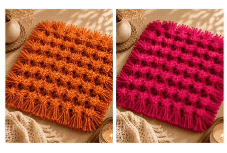 Handmade Macrame Place Mats Set of 2 view 2
