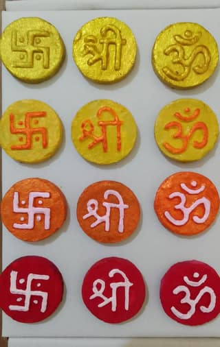 Worship and Home decor {Shree - Swastik - Om} 1 Set {Pack of 3}