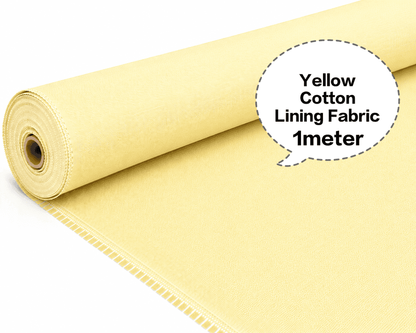 Yellow Cotton Lining Fabric (Bada Panna), Yellow Cotton Lining Fibre (Bada Panna), Yellow Lining Cloth (Bada Panna), Soft Yellow Cotton Lining (Bada Panna), Yellow Garment Lining Fabric (Bada Panna) view 2