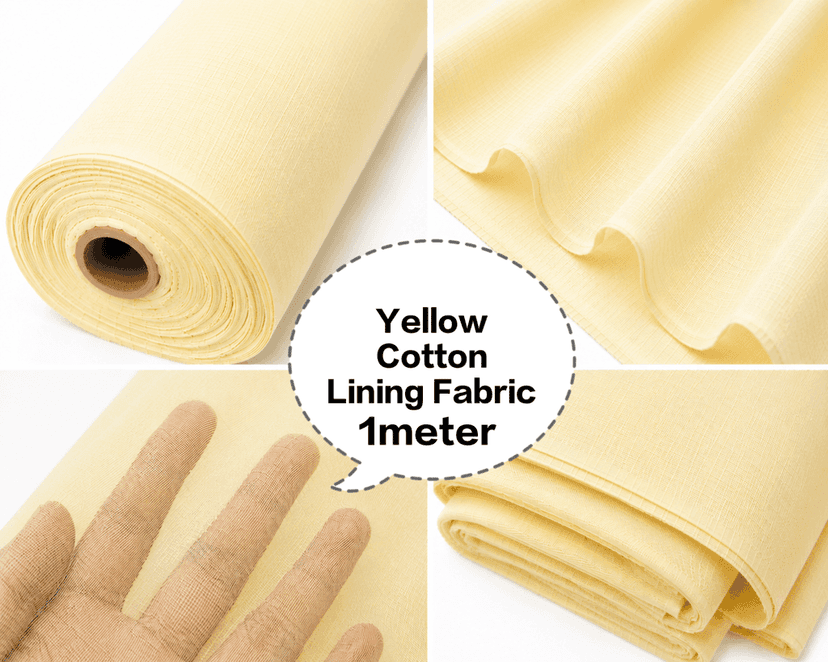 Yellow Cotton Lining Fabric (Bada Panna), Yellow Cotton Lining Fibre (Bada Panna), Yellow Lining Cloth (Bada Panna), Soft Yellow Cotton Lining (Bada Panna), Yellow Garment Lining Fabric (Bada Panna) view 3