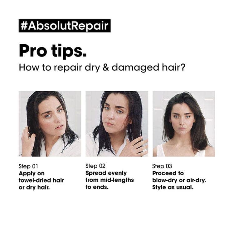 Loreal Professionnel Absolut Repair 10-In-1 Multi-Benefit Hair Serum Oil For Dry And Damaged Hair (90ml) view 5