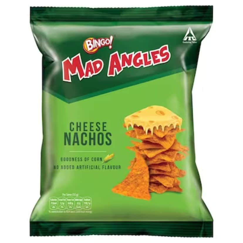 Bingo! Mad Angles - Cheese Nachos 110 Gms
