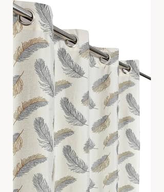 Kraftiq Homes Floral Semi-Transparent Eyelet Curtain 9 ft ( Pack of 1 ) - Multicolor