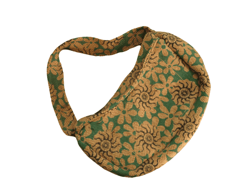Unique Handcrafted Floral Patterned Boho Bag view 3