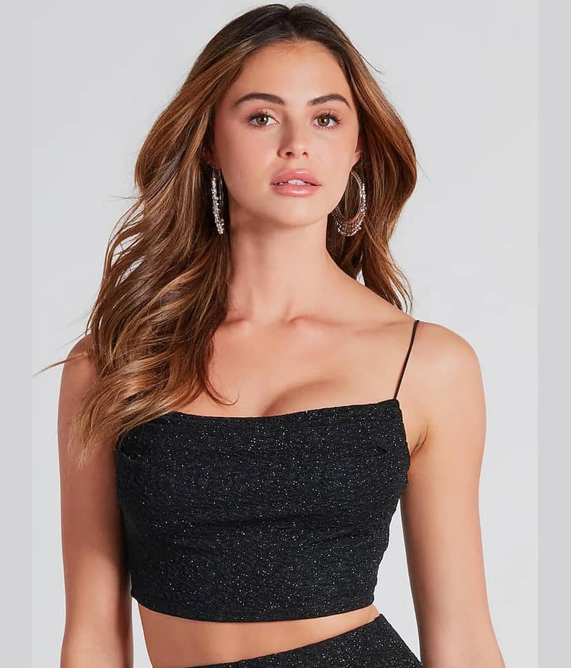Addyvero Women Embellished Top With Trousers Co-Ord Set ( Black ) view 2