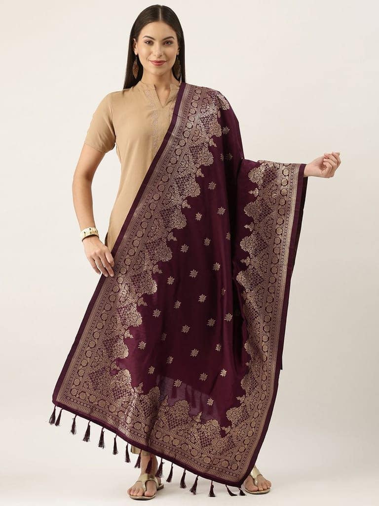 Women's Fancy Woven Banarasi Silk Dupatta