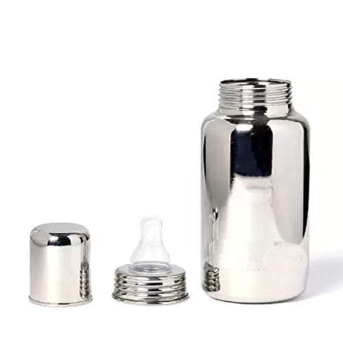 304 Stainless Steel Baby Feeding Bottle – 250 ml – Anti-Colic Silicone Nipple – Leak-Proof view 2