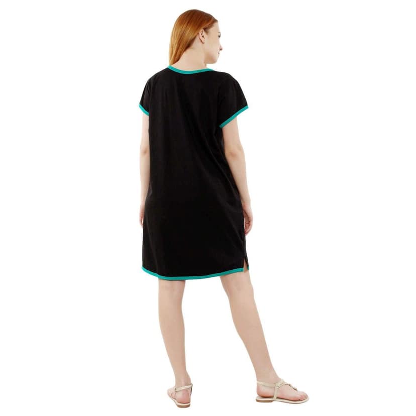 Sillyboom Maternity Parathe Wali Galli Se Tunic Tops for Pregnant Women T-Shirt (Black, XX-Large) view 3