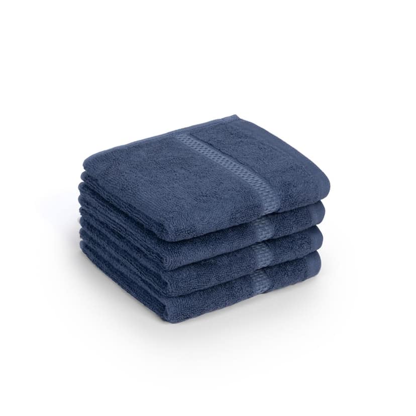 Feather & Spun Bamboo Cotton Face Towel(Pack of 4) | Lavender Fragrance | Oeko-TEX® Standard 100 | Anti Microbial | Fade Resistant | Double Needle Stitch | 600 GSM - 33 cms x 33 cms