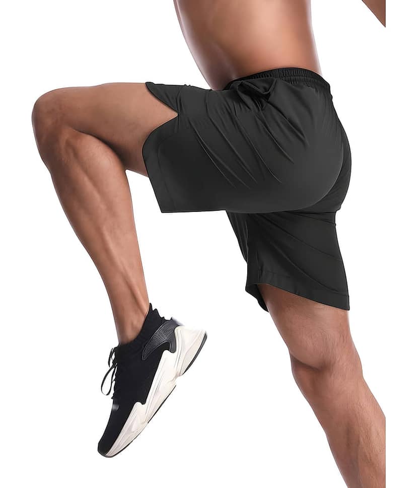PERSONALITEE Black Polyester Lycra Men's Running Shorts ( Pack of 1 ) view 2