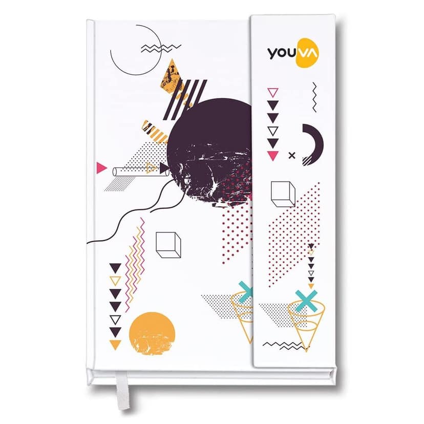 Navneet Youva | Case Bound Office Note Book Journal with Magnetic Cover, Easy to Carry | Note Down Your Important Information | A5 Size - 14.8 cm x 21 cm | Single Line | 192 Pages (Color and design may vary)