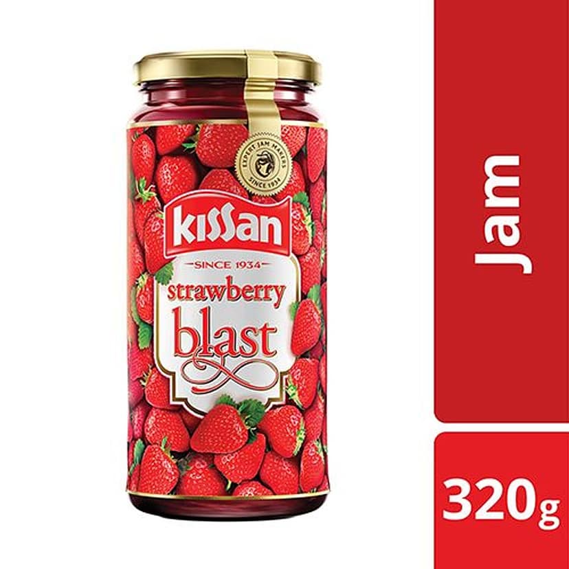 Kissan Strawberry Blast Jam, 320 G Bottle