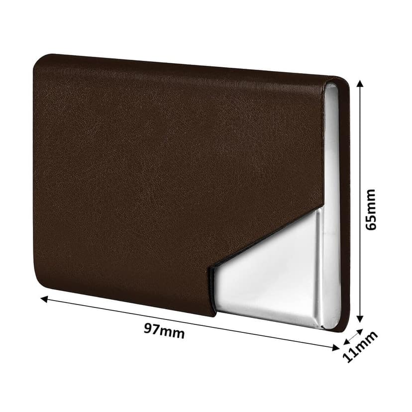 Small Pocket-Sized Metal ID, Credit-Debit Card Holder with Magnetic Shut Button for Men & Women-B view 6