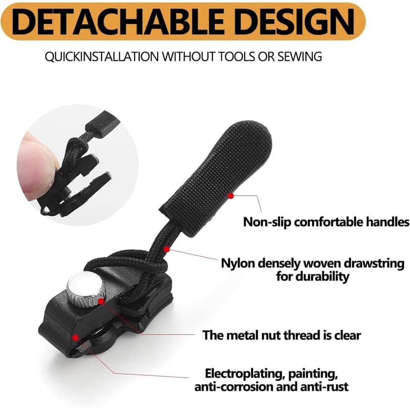 Portable Universal Detachable Zipper Slider (1 Pc / Big) view 3