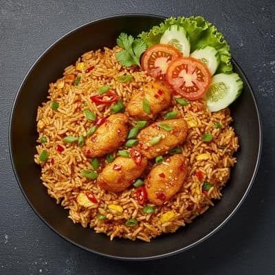 Chilly Chicken Fried Rice