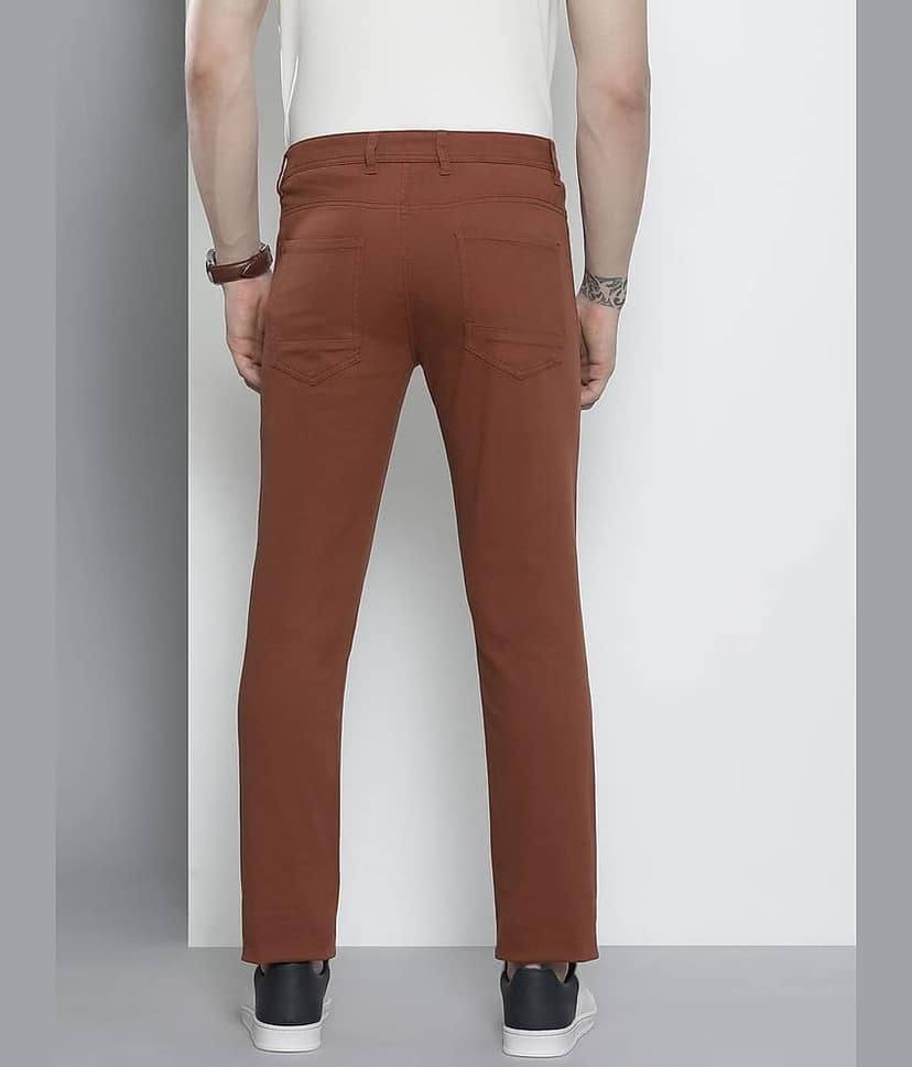 The Indian Garage Co. Slim Flat Men's Chinos - Light Blue ( Pack of 1 ) view 3