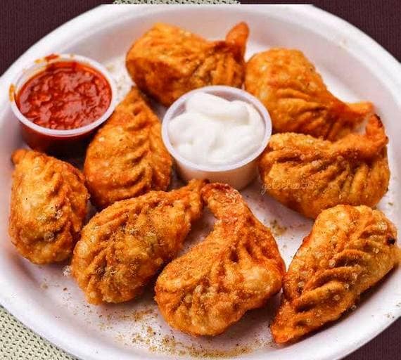 Chicken momos [fried]