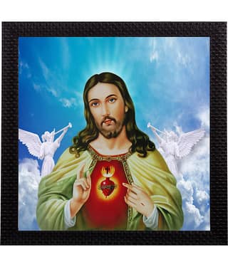eCraftIndia Multicoloured Lord Jesus UV Wall Art