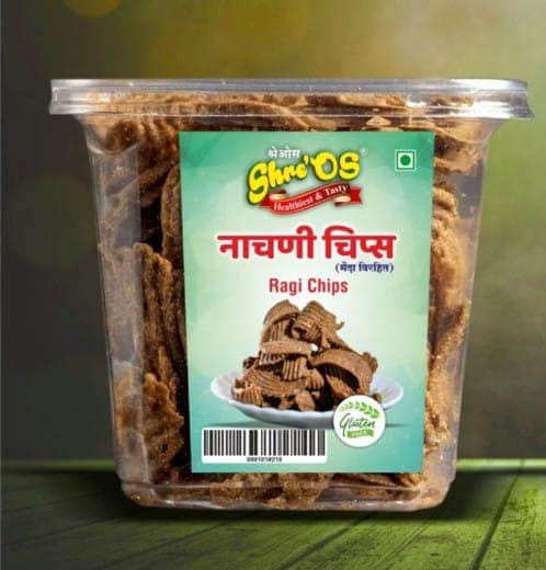 Shreos Ragi Chips - Gluten Free, Healthy & Tasty (200 gm) view 3