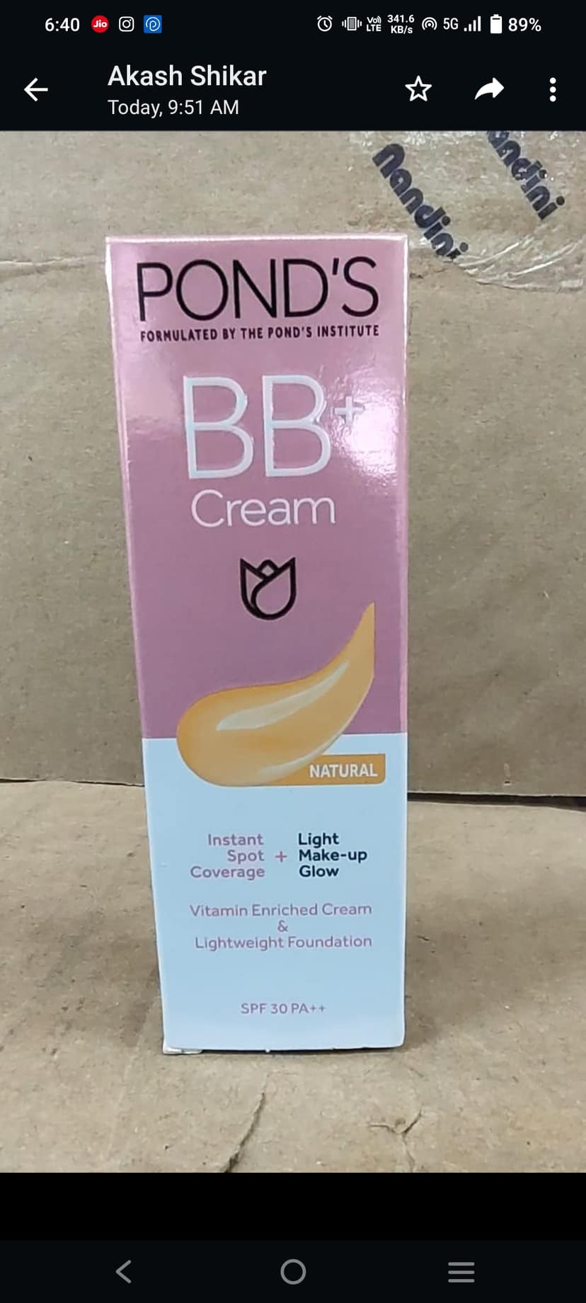 Ponds BB cream natural