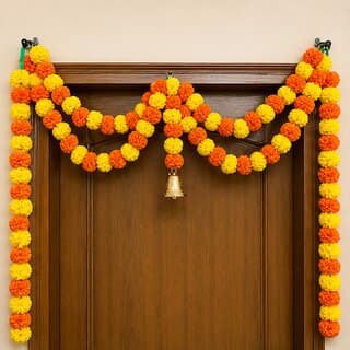 Flowers Garlands Door Toran Set/Door Hangings for Decoration (Approx. 100 X 152 cms) (Y