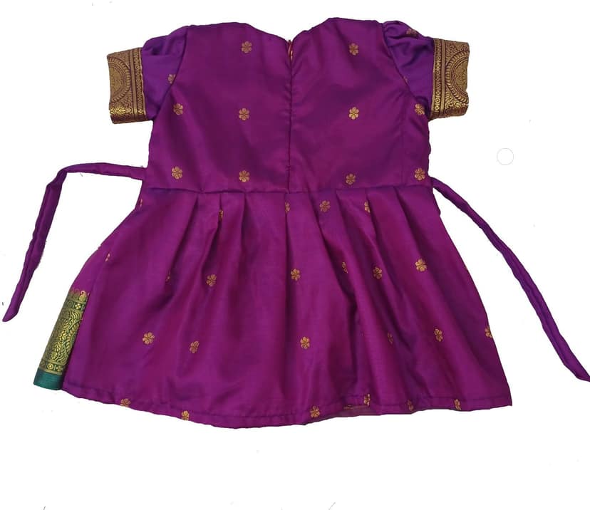 Satin Frock (in, Age, 12 Months, 18 Months, Regular, Purpal) view 2