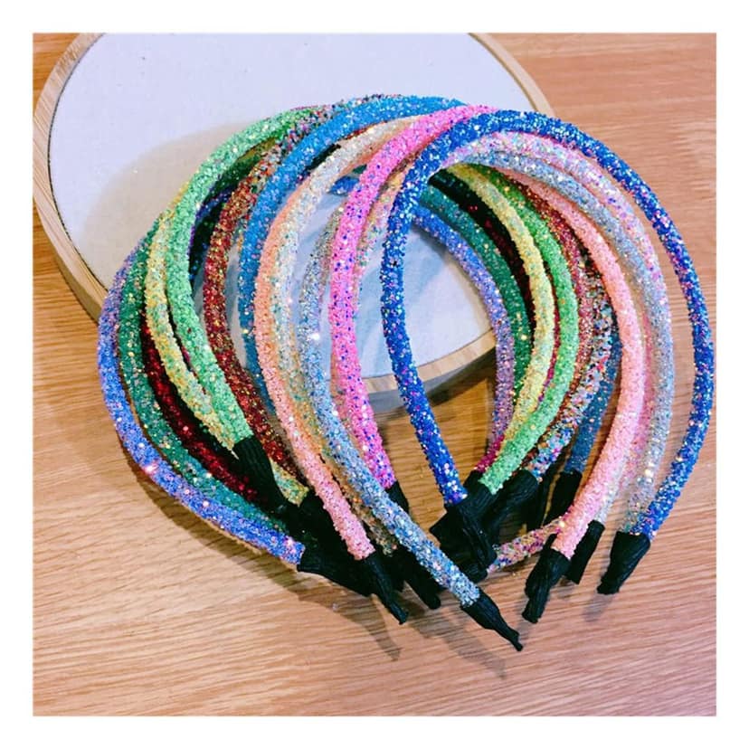 Shinning Glitter Hair bands pack of 6 view 3