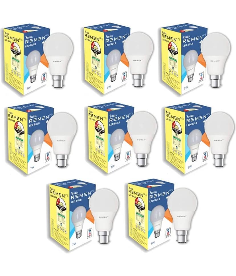 Remen Led Lites - 7W Cool Day Light LED Bulb ( Pack of 8 ) view 2