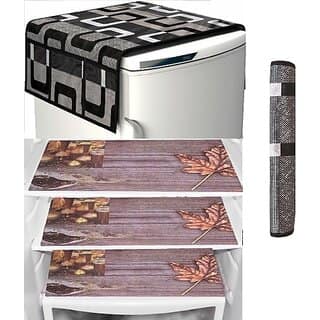 REVEXO Refrigerator Cover (Width: 98 cm, Multicolor)