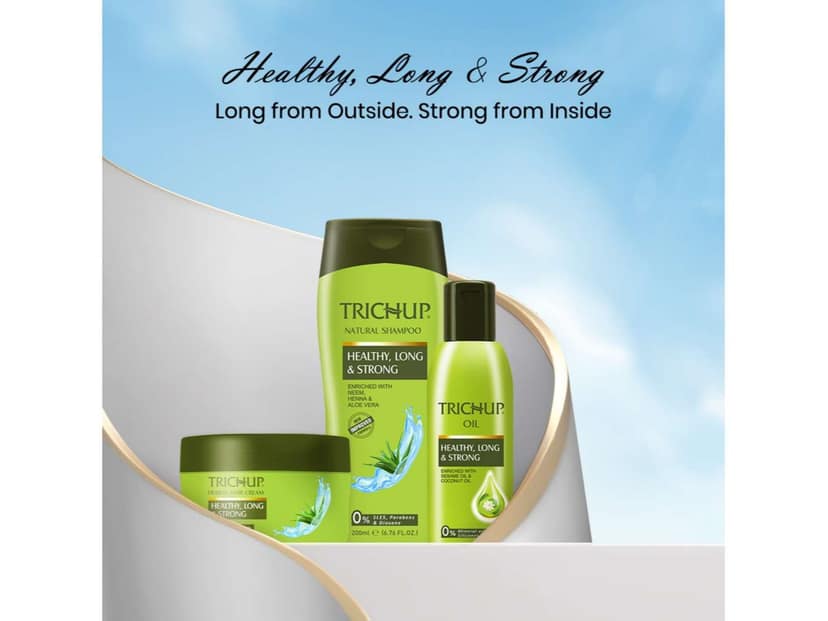 Trichup Healthy Long & Strong Natural Shampoo 200 ml Pack Of 2 – Aloe Vera & Neem Herbal Hair Care view 4