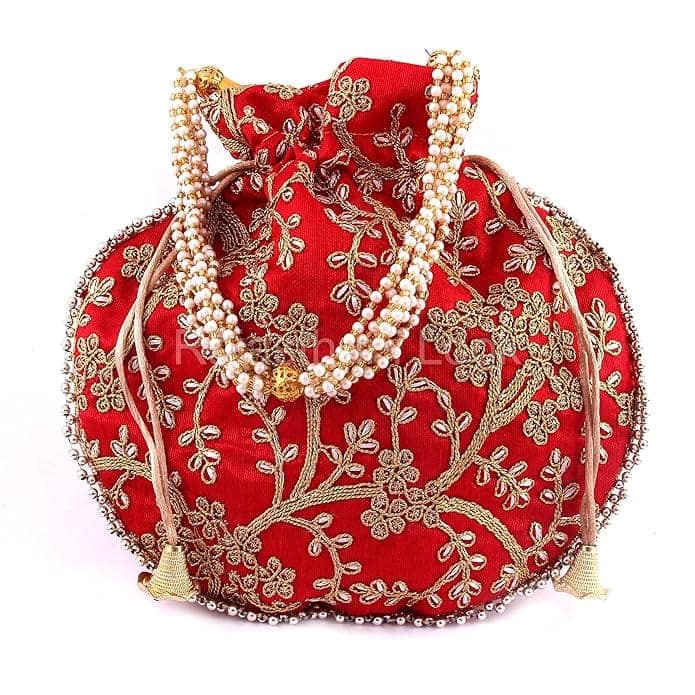 Rajasthani Look Women's Wristlets Ethnic Bridal Potli Combo (Pack of 7 ) view 7