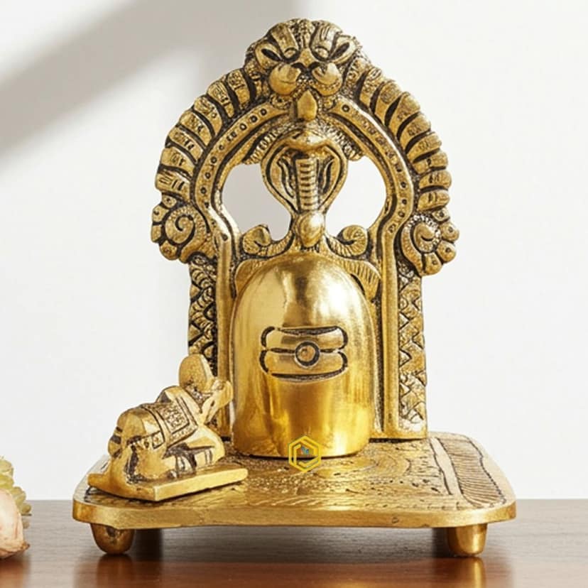 Aluminium Shivling Idol ? 5 Inch Shiva Lingam For Pooja, Height : 5 Inch (ASMAS510 G)
