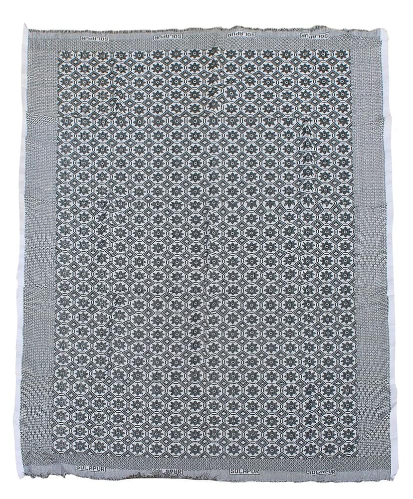 Mandhania Delux Quality Solapur Chaddar 100% Cotton Dailyuse Single Bed Blanket Pack of 2 Gray & Purple view 2