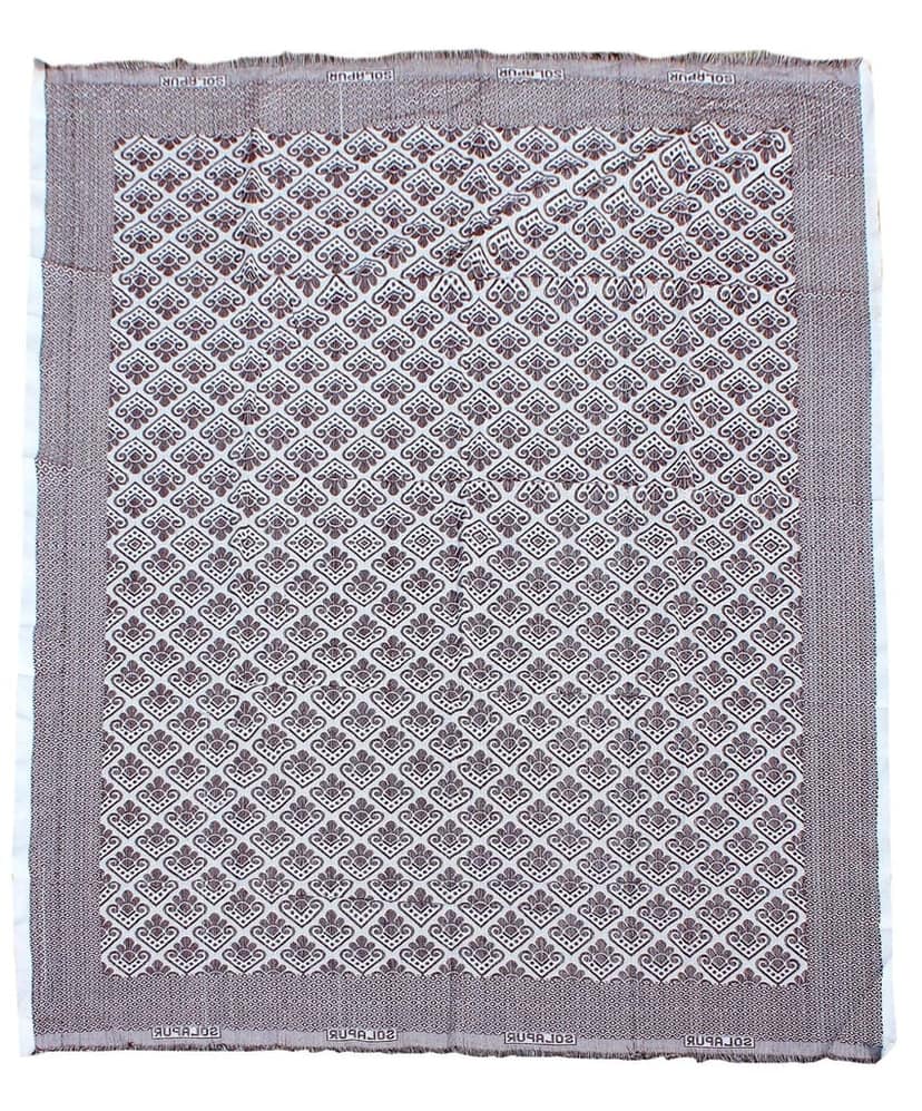Mandhania Delux Quality Solapur Chaddar 100% Cotton Dailyuse Single Bed Blanket Pack of 2 Gray & Purple view 3