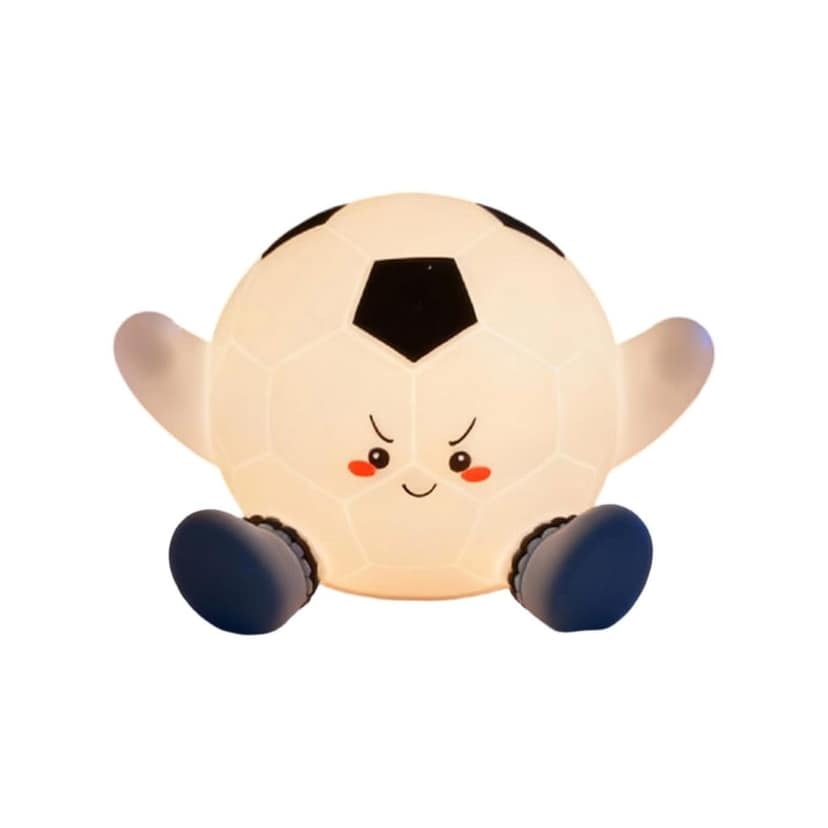 Football Face LED Night Lamp for Home Decor, Soft Touch Bedroom Light (1 Pc) view 3
